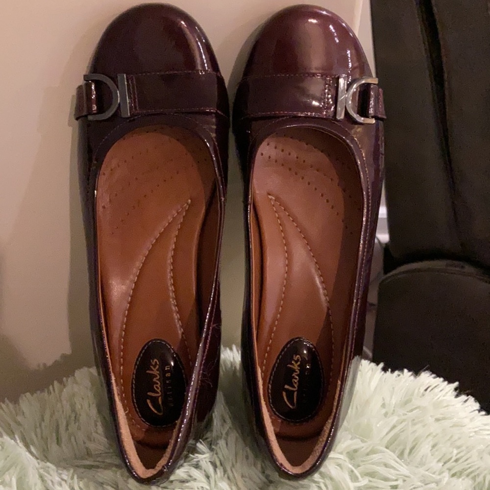 Womens Clarks 'Artisan Collection' Patent Leather Slip-on.